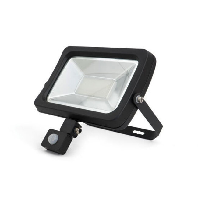 PURPL LED Floodlight with Sensor 50W 4000K Natural White IP44 Black