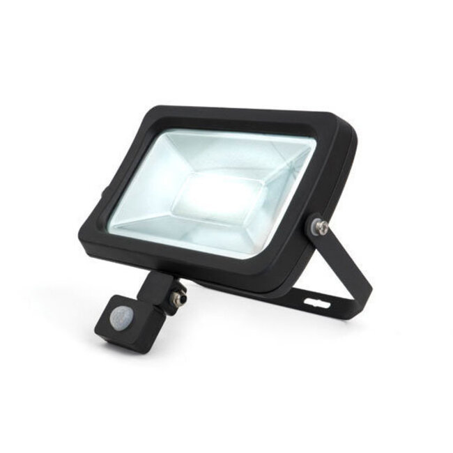 PURPL LED Floodlight with Sensor 50W 6000K Cold White IP44 Black
