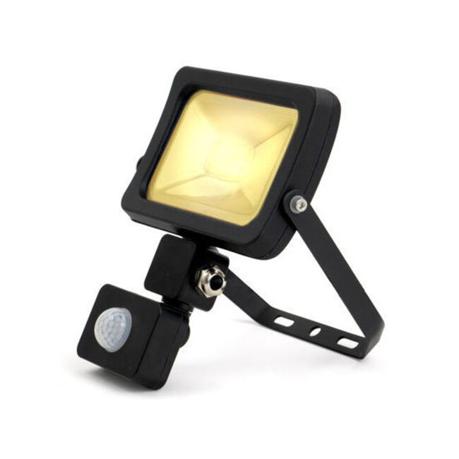 PURPL LED Floodlight with Sensor 10W 3000K Warm White IP44 Black