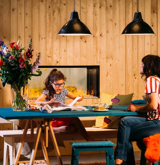 Faber Faber E-Box 1000/450 ST Doorkijkhaard | 114 cm | Elektrische Doorkijkhaard