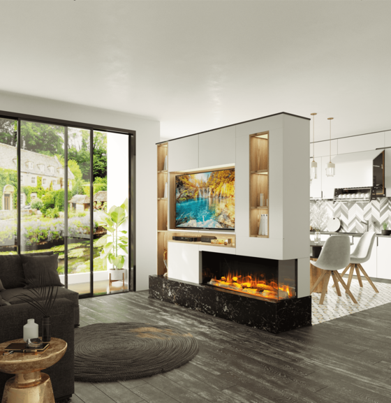 Charlton & Jenrick I-1250e Deep  | 127 cm | elektrische inbouwhaard