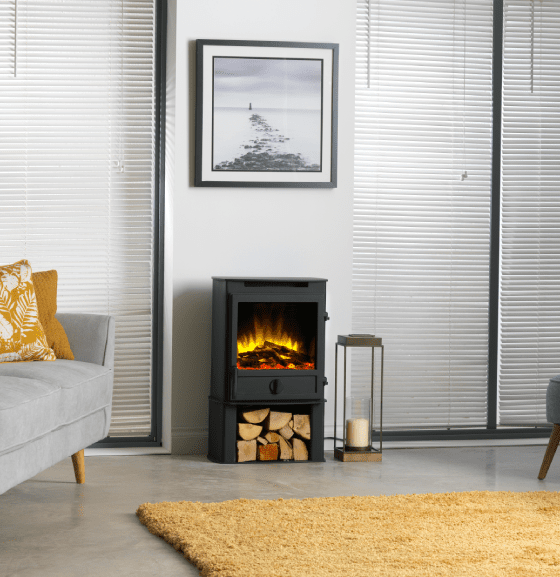 Charlton & Jenrick Fireline FP | 47 cm x 58,3 cm | elektrische kachel met rechte deur