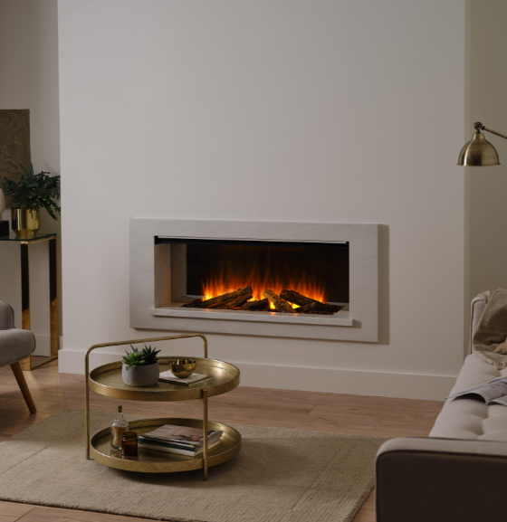 British Fires Holbury 1200 | 184 cm | Inbouwhaard