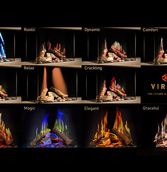 DRU DRU Virtuo 75 | 80,3 cm | Elektrische inbouwhaard