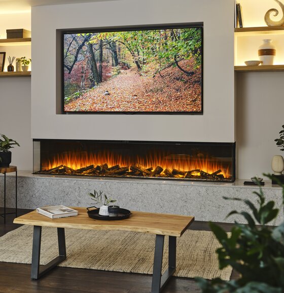 British Fires New Forest 2400 | 240 cm | Elektrische inbouwhaard