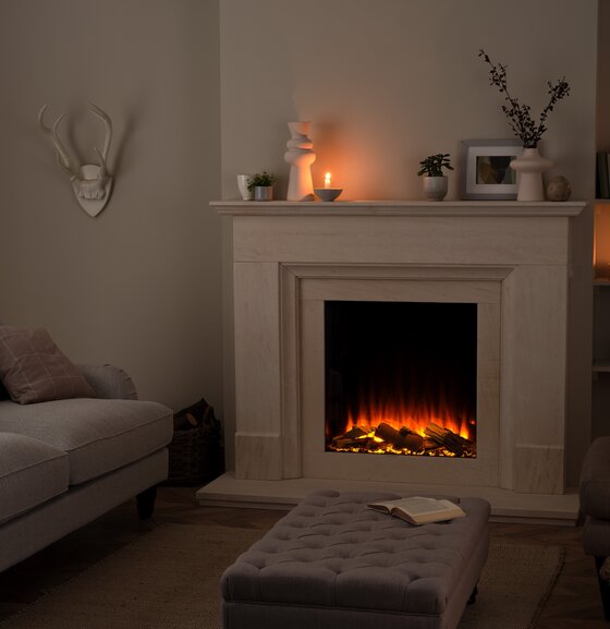 British Fires New Forest 650 Square | 65,2 cm breed | Elektrische inbouwhaard