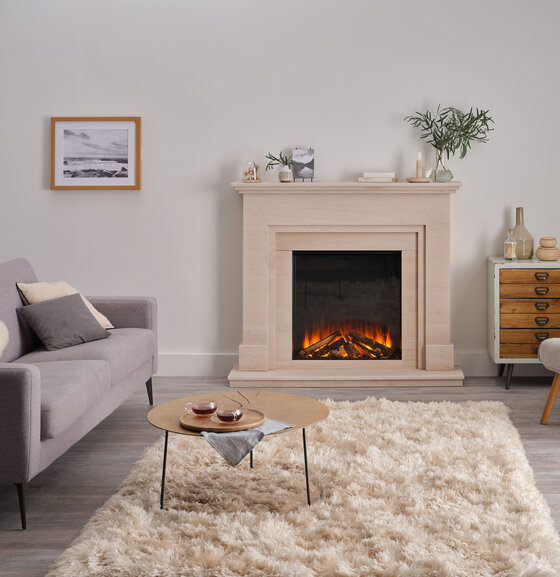 British Fires New Forest 650 Square | 65,2 cm breed | Elektrische inbouwhaard
