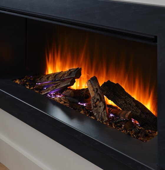British Fires Holbury 1200 | 184 cm | Inbouwhaard
