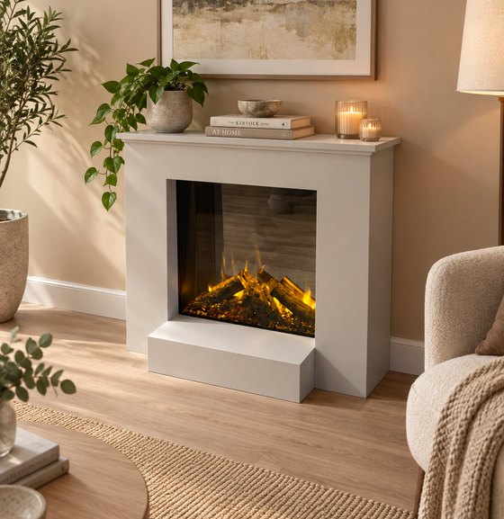 Cozyance TV-meubel met koofhaard hangend | Elektrische haard geïntegreerd in zwevend meubel - Copy - Copy - Copy - Copy - Copy