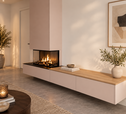 Cozyance TV-meubel met koofhaard hangend | Elektrische haard geïntegreerd in zwevend meubel - Copy - Copy - Copy - Copy - Copy - Copy - Copy