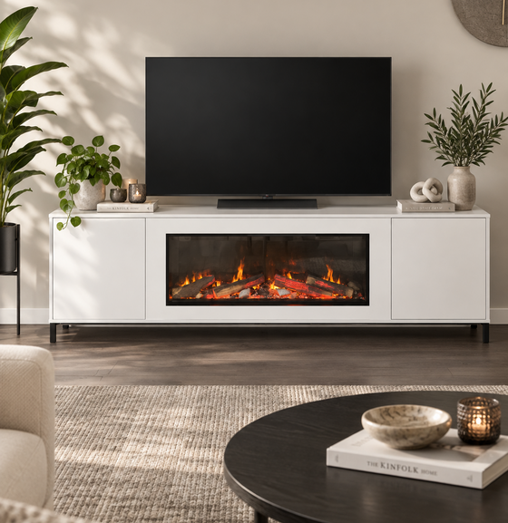 Cozyance TV-meubel met koofhaard hangend | Elektrische haard geïntegreerd in zwevend meubel - Copy - Copy - Copy - Copy - Copy - Copy - Copy - Copy - Copy - Copy - Copy