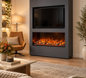 Cozyance Fana – cinewall 135 cm met haard en tv