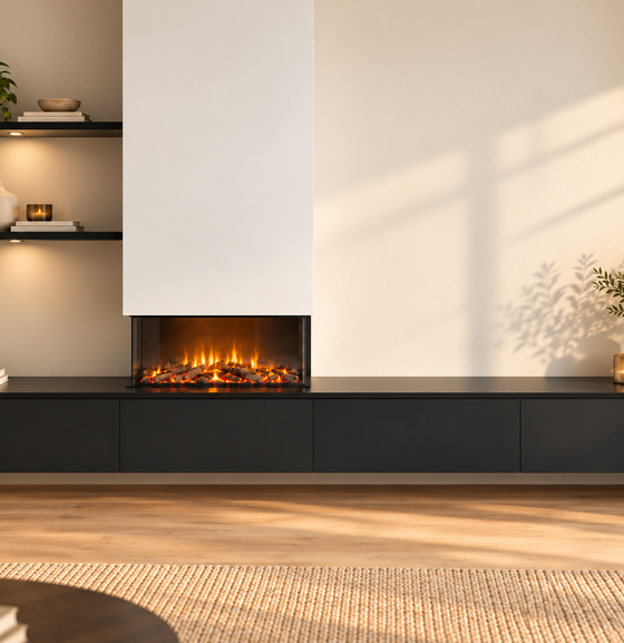 Cozyance Aria – hangend meubel met haard en schappen