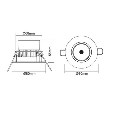 Megaman  MM04694 dimbare Ledspot 8Watt-4000K wit