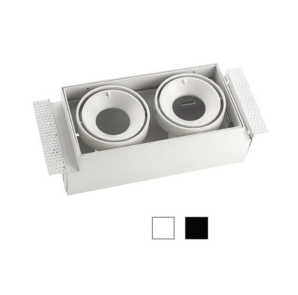 Leds-C4 Multidir Evo S trimless inbouwspot 2-voudig voor 50mm led in wit of zwart