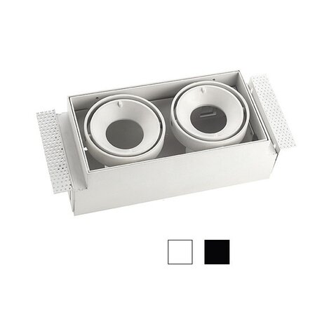 Leds-C4 Multidir Evo S trimless inbouwspot 2-voudig voor 50mm led in wit of zwart
