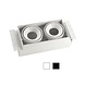 Leds-C4 Multidir Evo S trimless inbouwspot 2-voudig voor 50mm led in wit of zwart