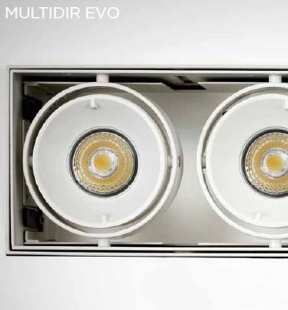 Leds-C4 Multidir Evo S trimless inbouwspot 2-voudig voor 50mm led in wit of zwart