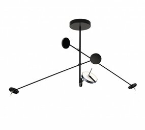 Grok Invisible led 3-voudige hanglamp 27W zwart