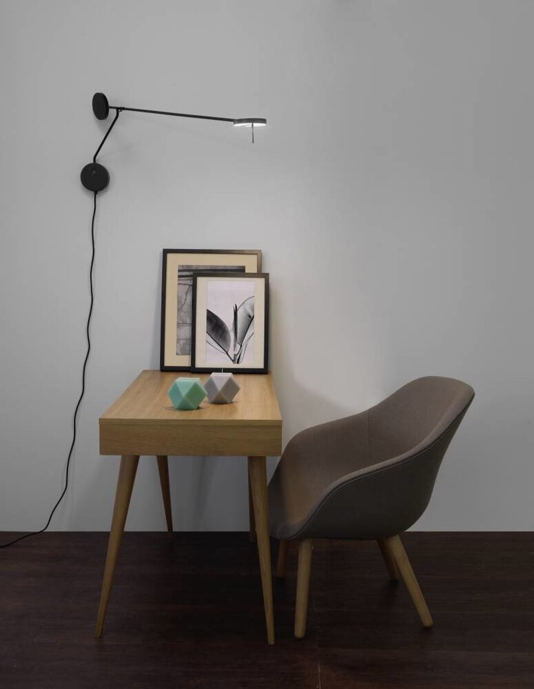 Grok Invisible verstelbaar Led wandarmatuur 9W-2700/3000K  zwart