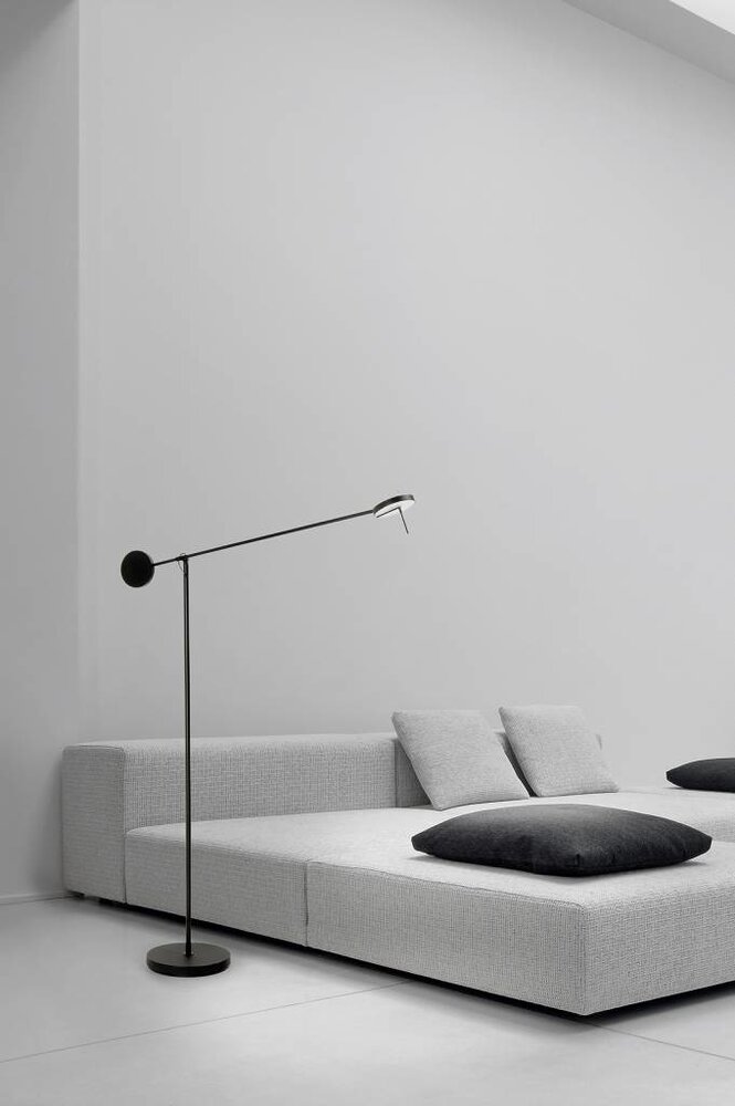 Grok Invisible Led vloerlamp zwart 9Watt 1650mm in 2700 of 3000K