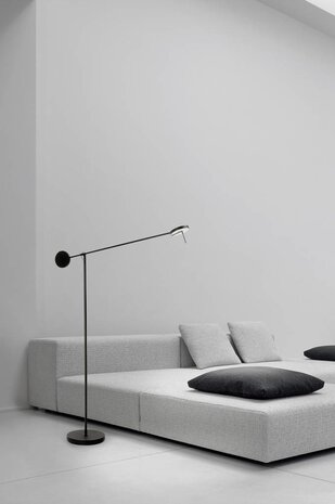 Grok Invisible Led vloerlamp zwart 9Watt 1650mm in 2700 of 3000K