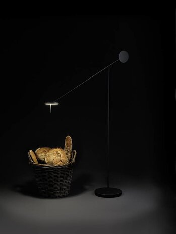 Grok Invisible Led vloerlamp zwart 9Watt 1650mm in 2700 of 3000K