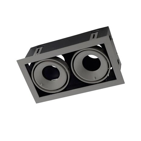 Leds-C4 Multidir Evo S trim inbouwspot 2-voudig voor 50mm led in wit, zwart of antraciet