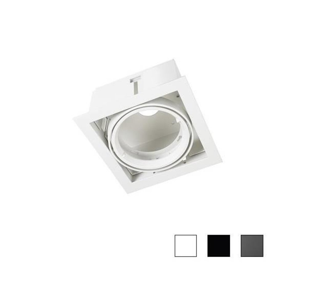 Leds-C4 Multidir Evo L trim inbouwspot voor AR111-G53 in wit, zwart of alu grijs