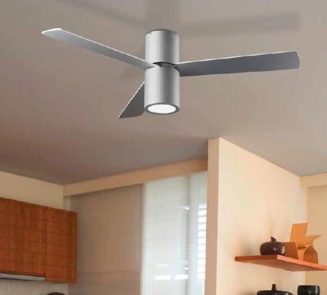 Leds-C4 Formentera plafond ventilator alu grijs met afstandsbediening en verlichting