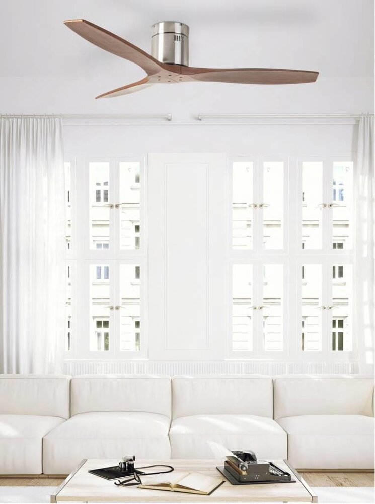 Leds-C4 Stem plafond ventilator walnoothout met afstandsbediening