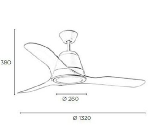 Leds-C4 Tiga plafond ventilator wit met afstandsbediening en led verlichting