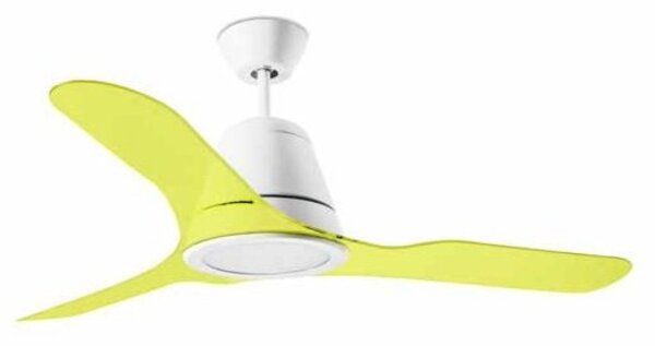 Leds-C4 Tiga plafond ventilator wit met afstandsbediening en led verlichting