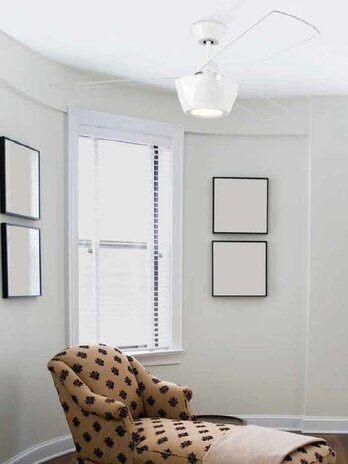 Leds-C4 Ceos Ø 1345mm plafond ventilator wit met afstandsbedieningen  led verlichting