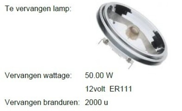 Megaman MM08253 AR111-G53 12V-11W/24gr dimbaar 2800K