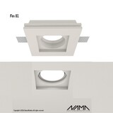 NAMA Fos01 trimless gips inbouwspot vierkant GU10