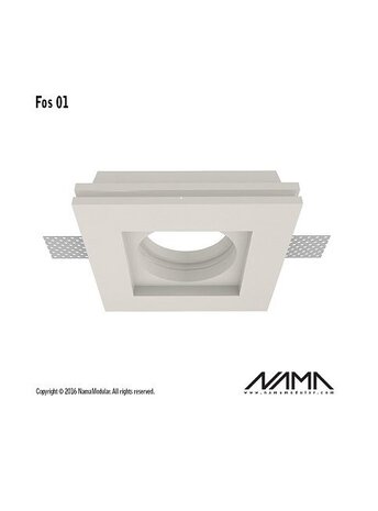 NAMA Fos01 trimless gips inbouwspot vierkant voor Ø50mm led