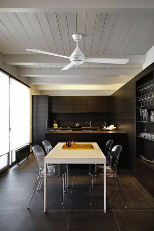 Leds-C4 Tupai Ø1320mm plafond ventilator in satijn nikkel met afstandsbediening