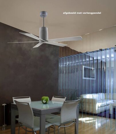 Leds-C4 Rodas Ø1320mm plafond ventilator in glanzend wit met afstandsbediening