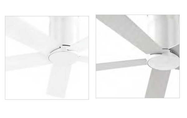 Leds-C4 Rodas Ø1320mm plafond ventilator in glanzend wit met afstandsbediening