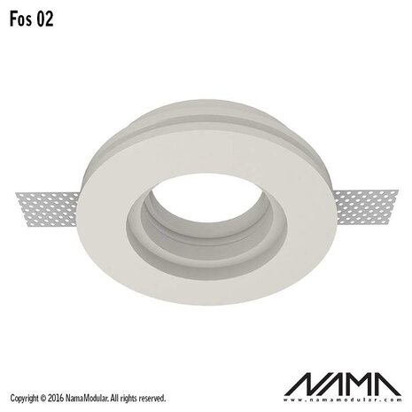 NAMA Fos 02 trimless gips inbouwspot rond voor Ø50mm led