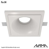 NAMA Fos04 trimless gips inbouwspot verdiept vierkant