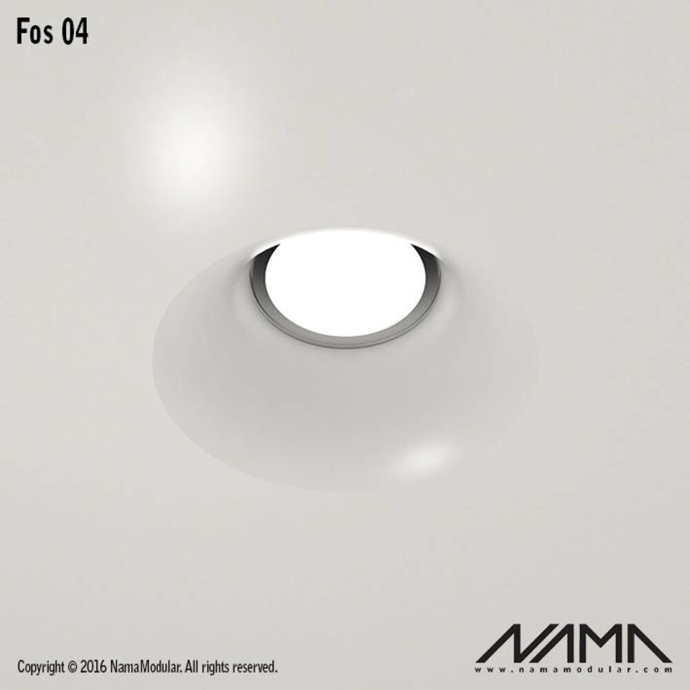 NAMA Fos 04 trimless gips inbouwspot verdiept vierkant voor Ø50mm led