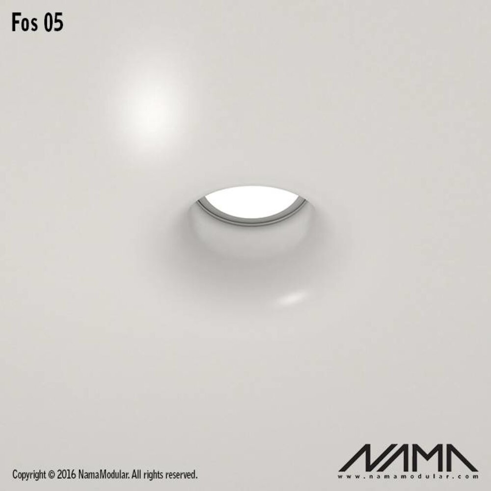 NAMA Fos 05 trimless gips inbouwspot verdiept vierkant voor Ø50mm led