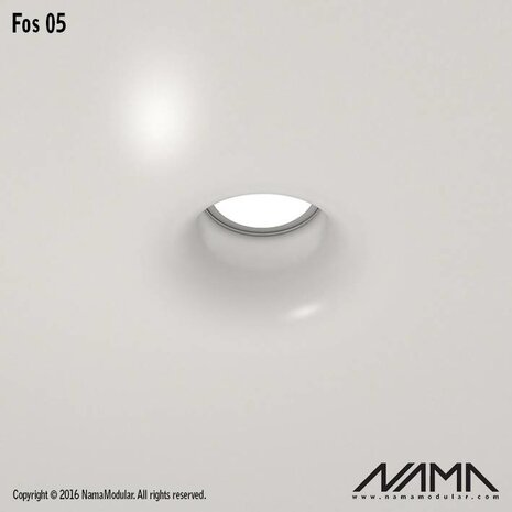 NAMA Fos 05 trimless gips inbouwspot verdiept vierkant voor Ø50mm led