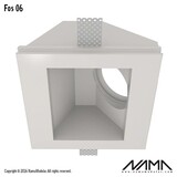 NAMA Fos06 trimless gips inbouwspot vierkant-schuin