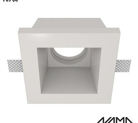 NAMA Fos08 trimless gips inbouwspot verdiept vierkant