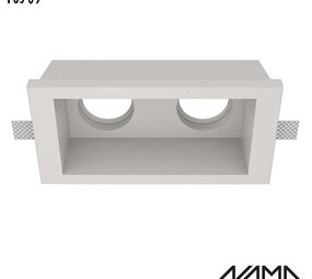 NAMA Fos09 trimless gips 2-voudige inbouwspot verdiept