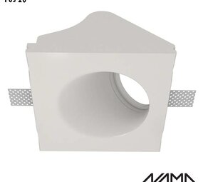 NAMA Fos10 trimless gips inbouwspot rond-schuin  GU10