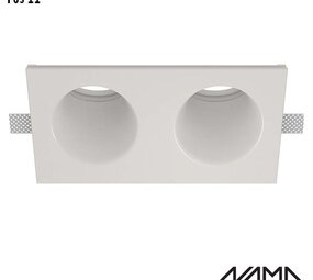 NAMA Fos11 trimless gips 2-voudige inbouwspot rond-schuin